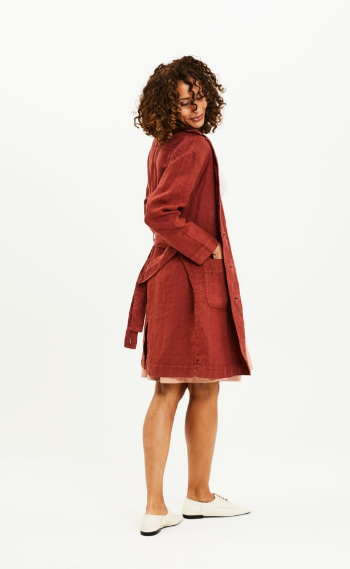 Giacca lunga - lino - personalizzabile