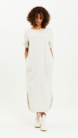 Abito lungo - lino extra fine - personalizzabile