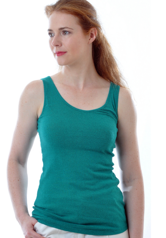 Top colorati canottiera seta buretta