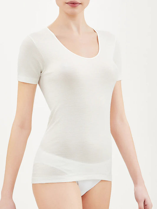 Tshirt lanaseta bianco